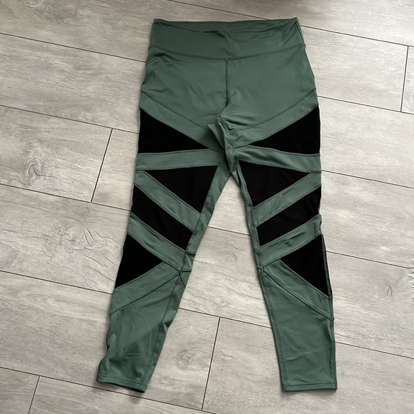 JESSICA SIMPSON Workout Athleisure Yoga Tights Legging Mesh Full Length, Size L - Picture 2 of 11